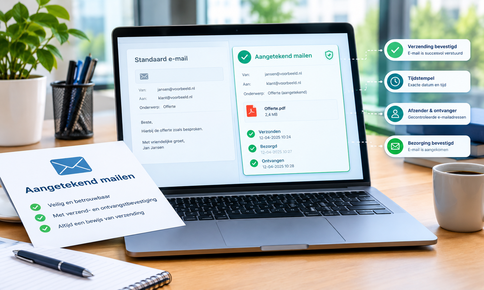 Aangetekend mailen: wat het is, en wanneer het wél en niet werkt